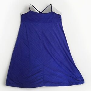 Marmot Athletic Dress Built-in Bra Indigo Blue sz L Racerback Adjustable Straps